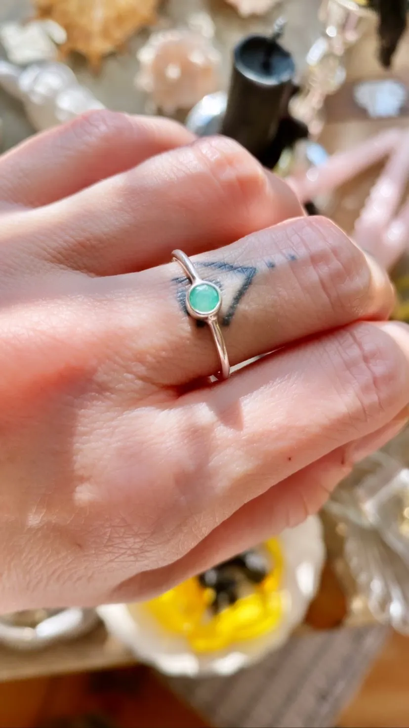 Prsten se smaragdem - 17mm