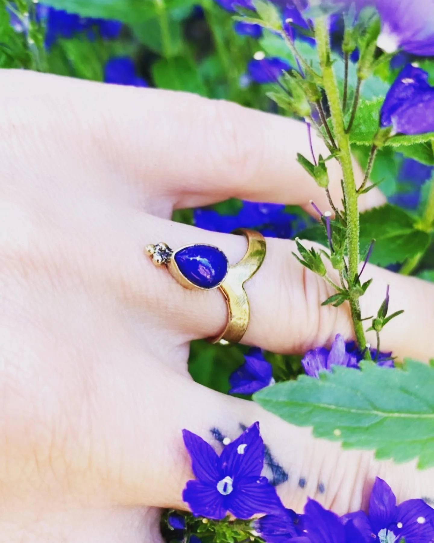 Prsten s lapisem lazuli - 19mm