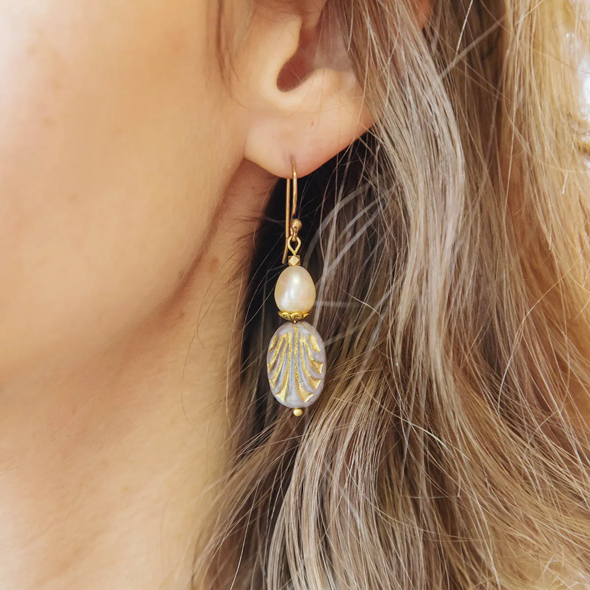 Náušnice říční perly