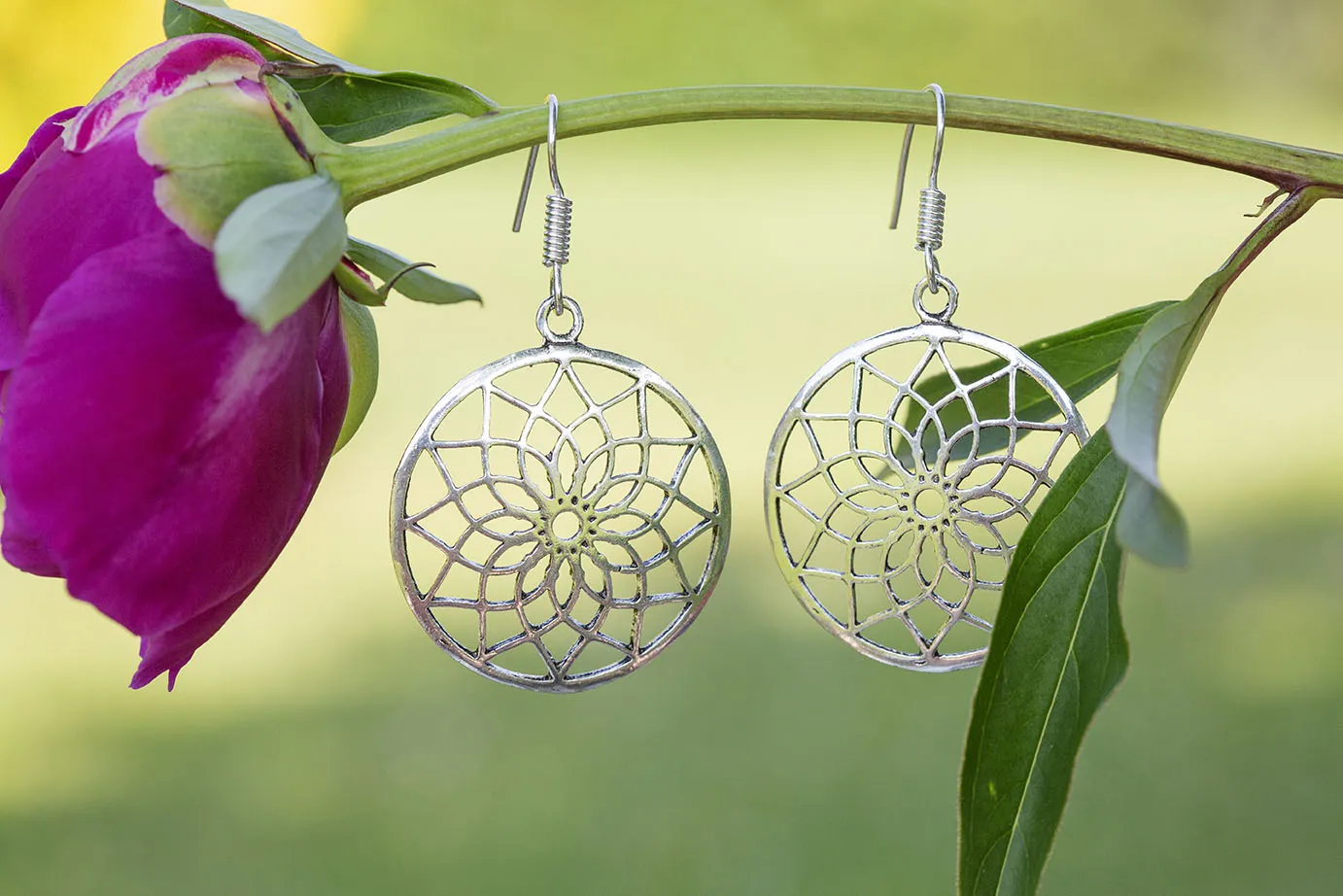 Náušnice květinová mandala