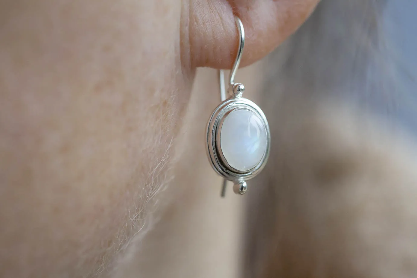 Náušnice měsíční kámen