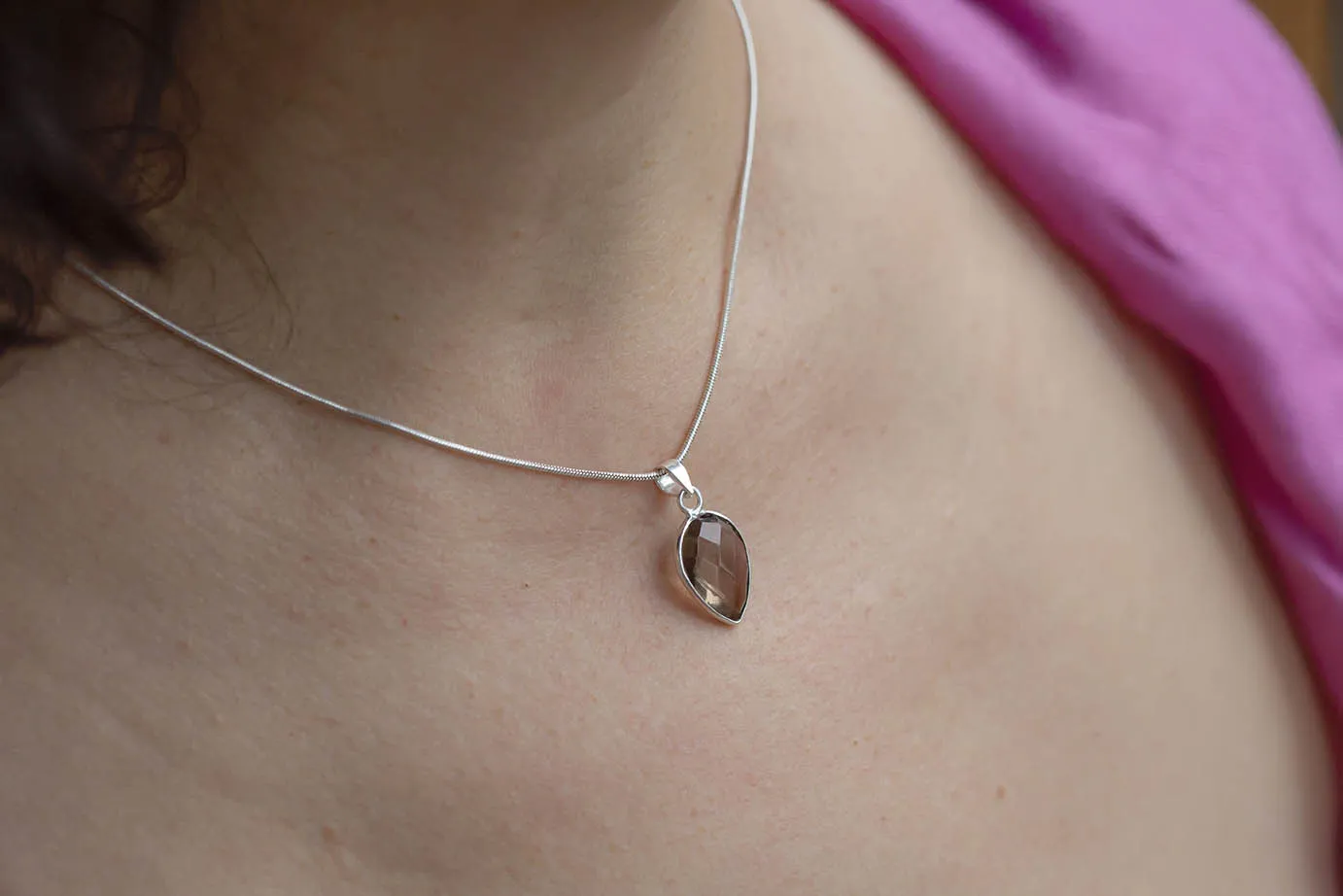 Přívěsek kouřový křišťál