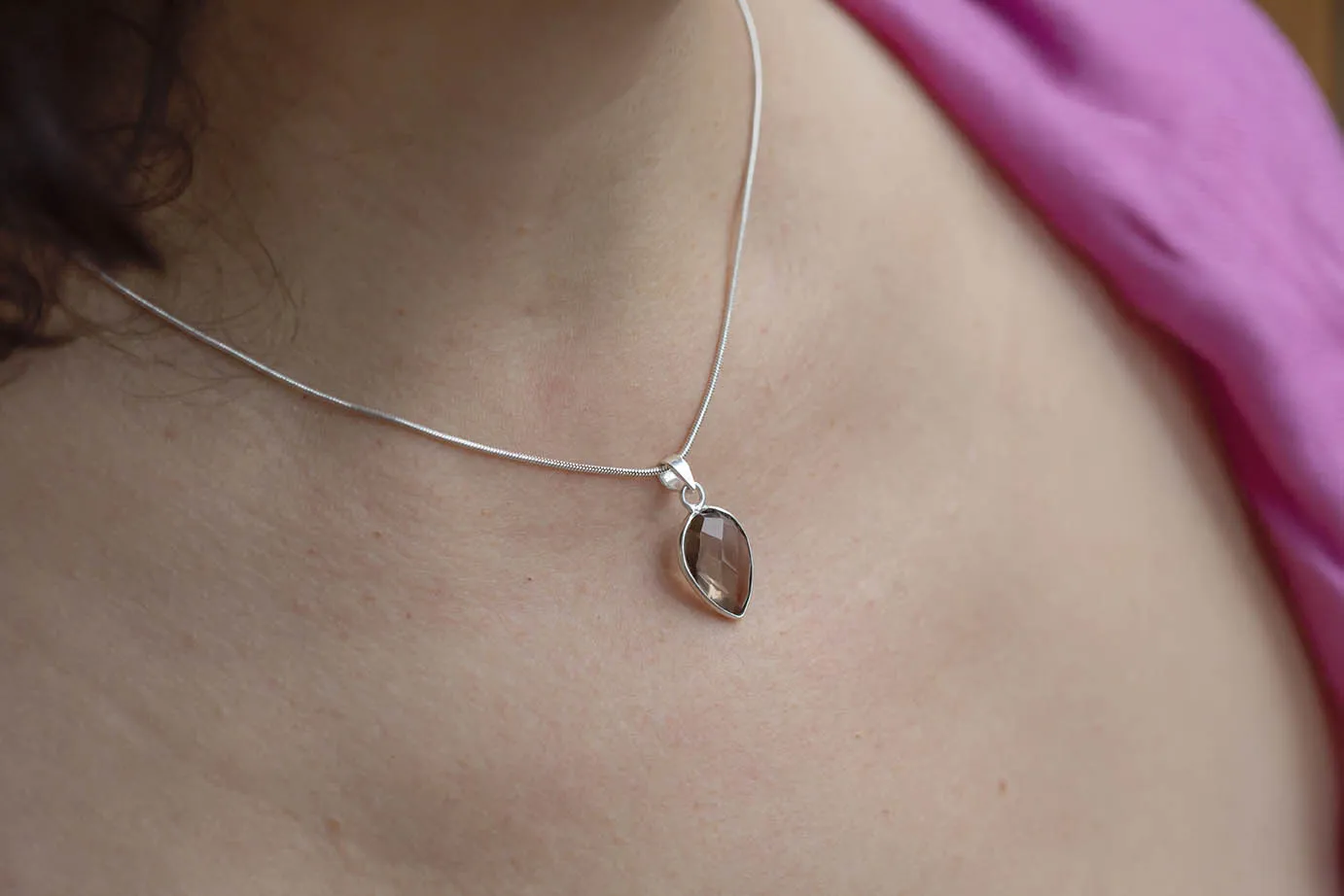 Přívěsek kouřový křišťál