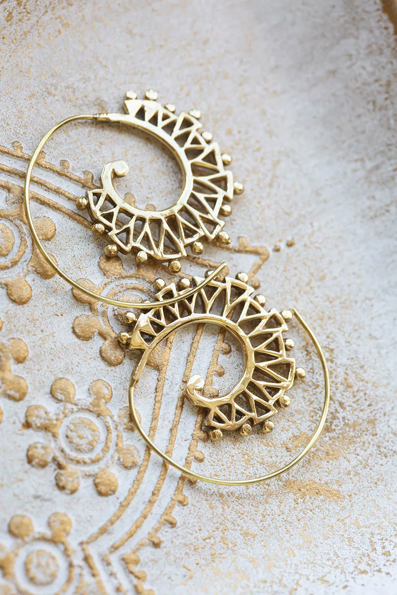 Náušnice zdobená spirála