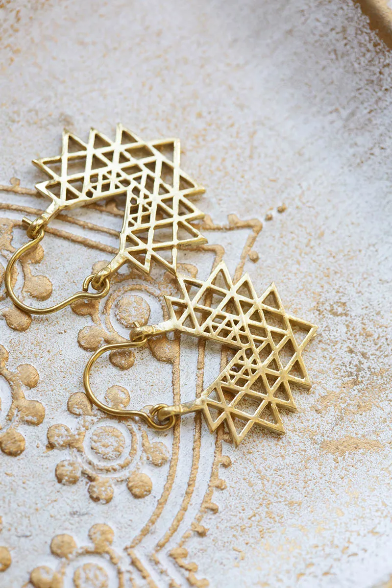 Náušnice šrí jantra