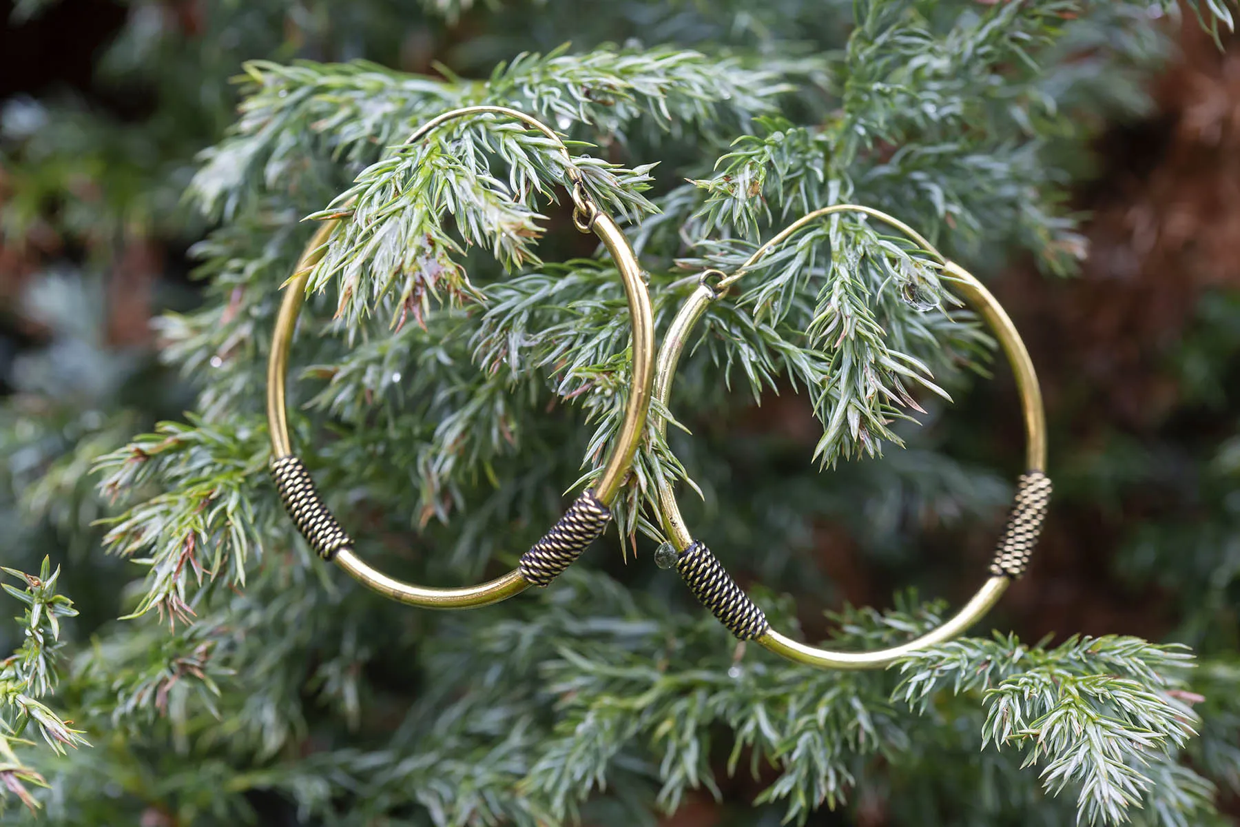 Náušnice kruhy tribal