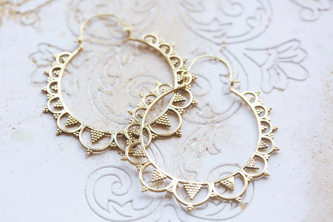 Náušnice orientální lotosy