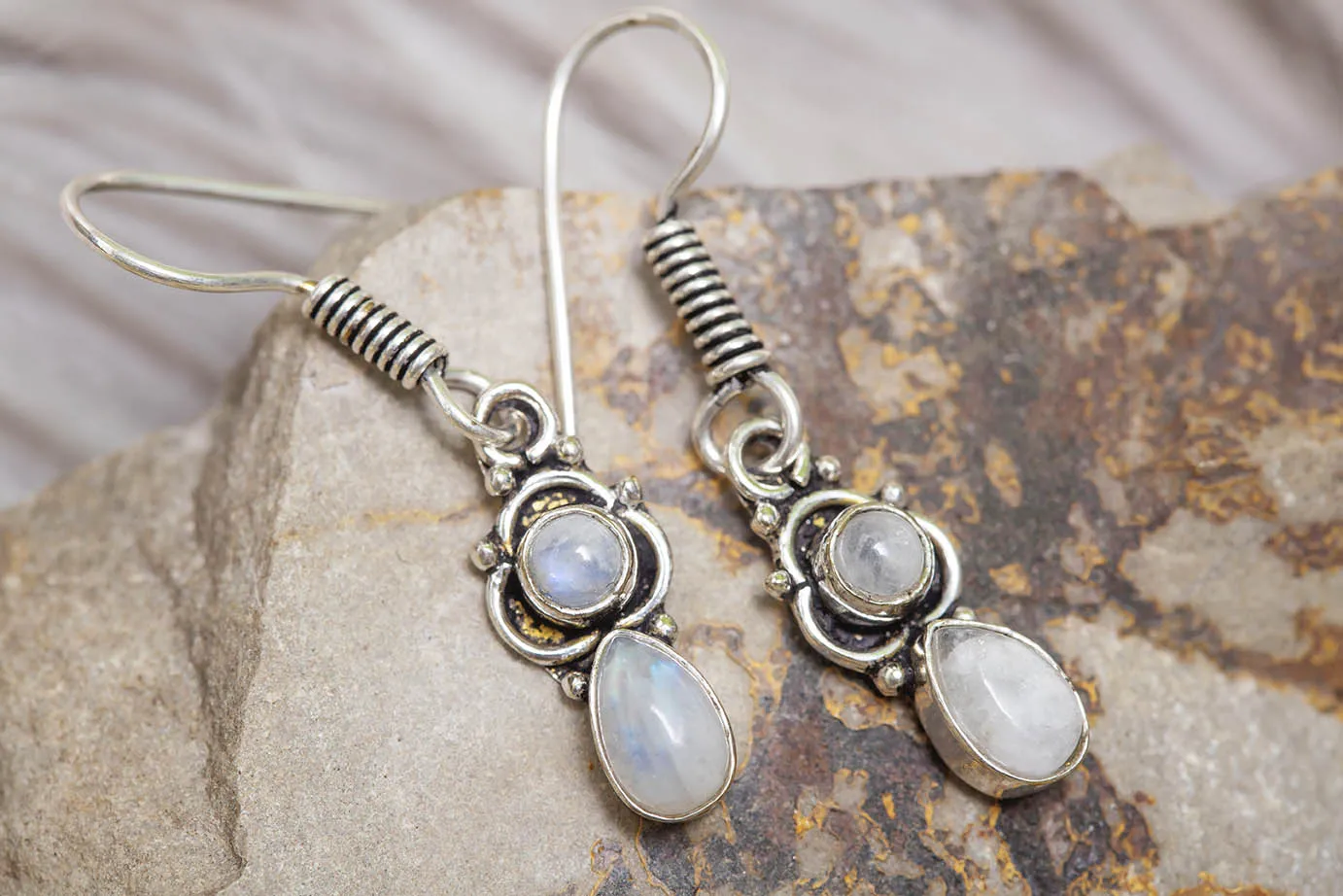 Náušnice dva drahokamy - Tygří oko