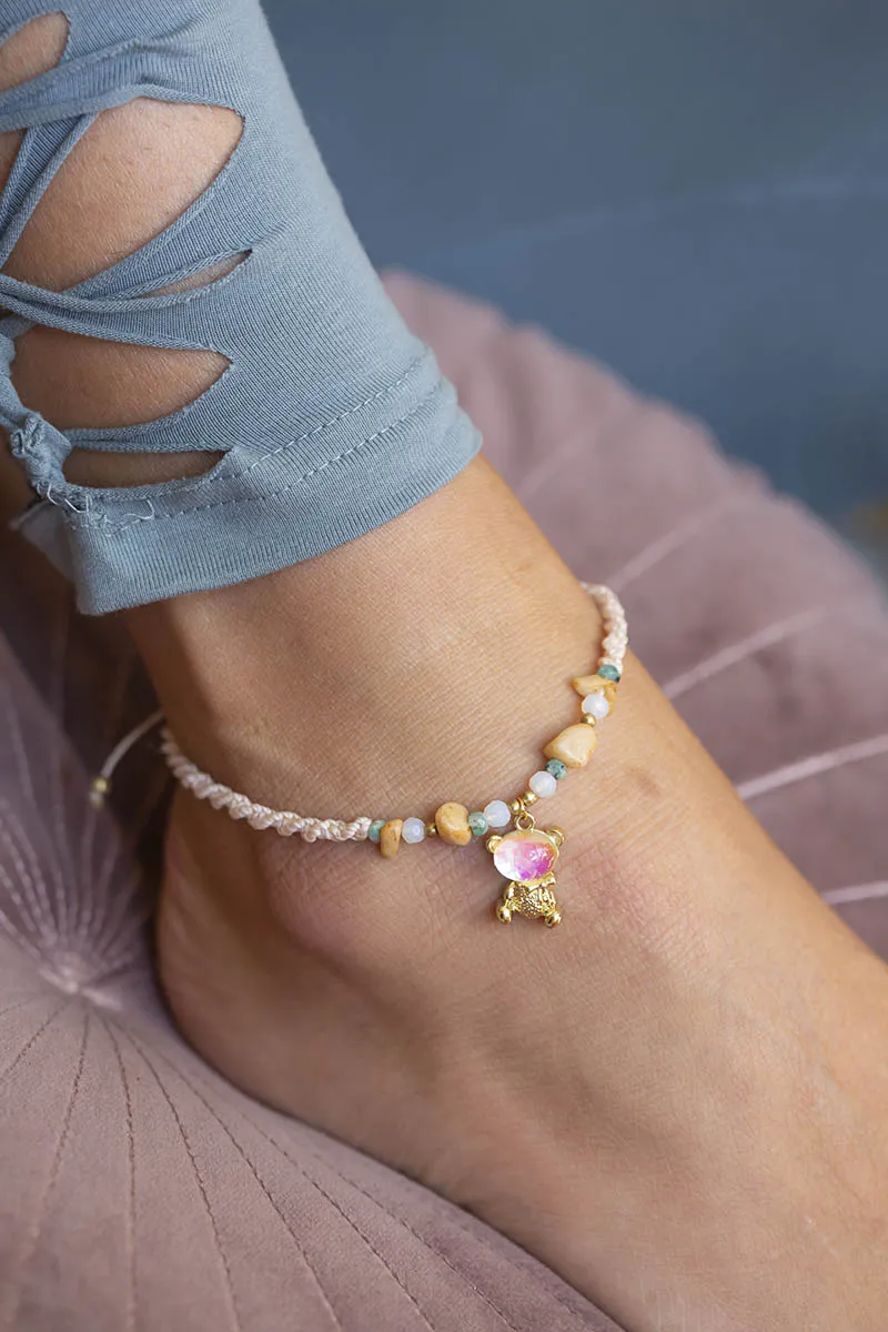 Náramek na nohu kosmický medvídek