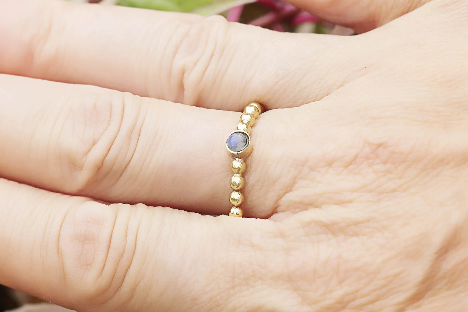 Prsten s labradoritem - 19mm