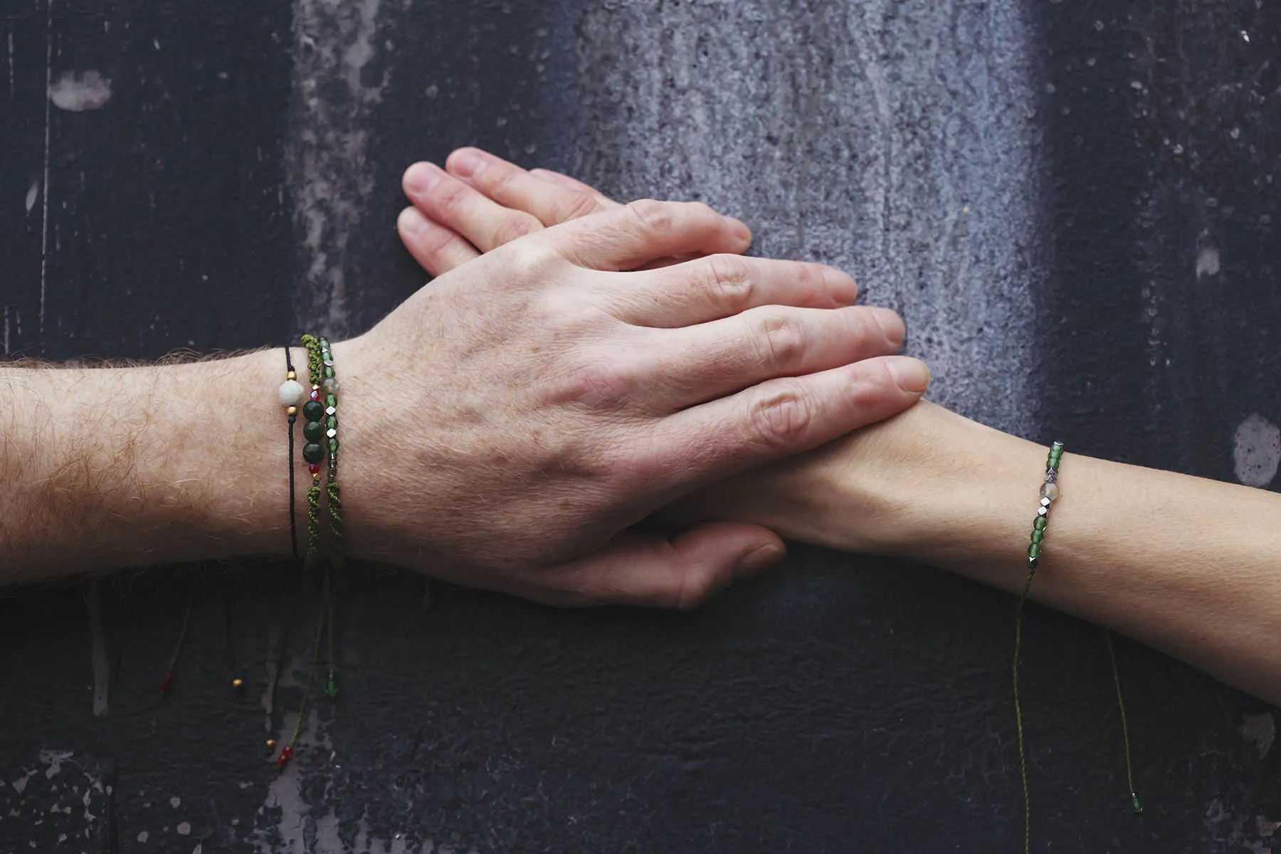 Náramek s labradoritem a hematity