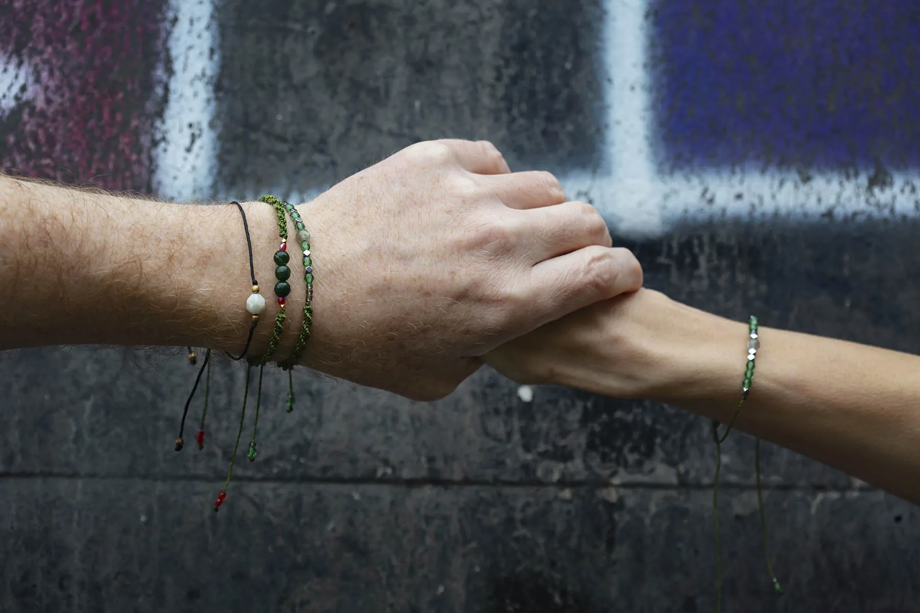 Náramek s labradoritem a hematity