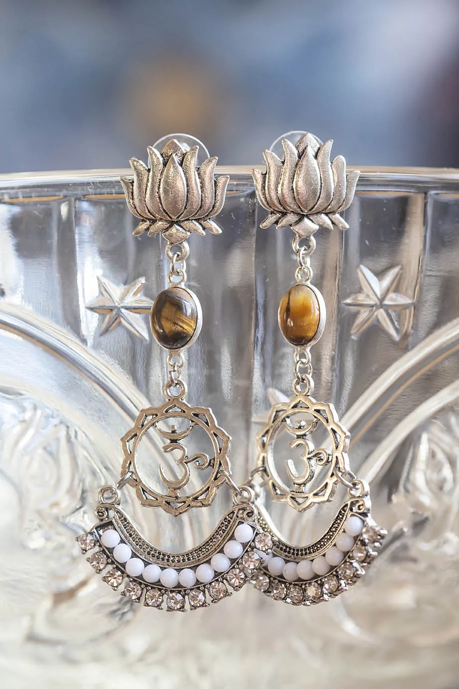 Náušnice óm s lotosy