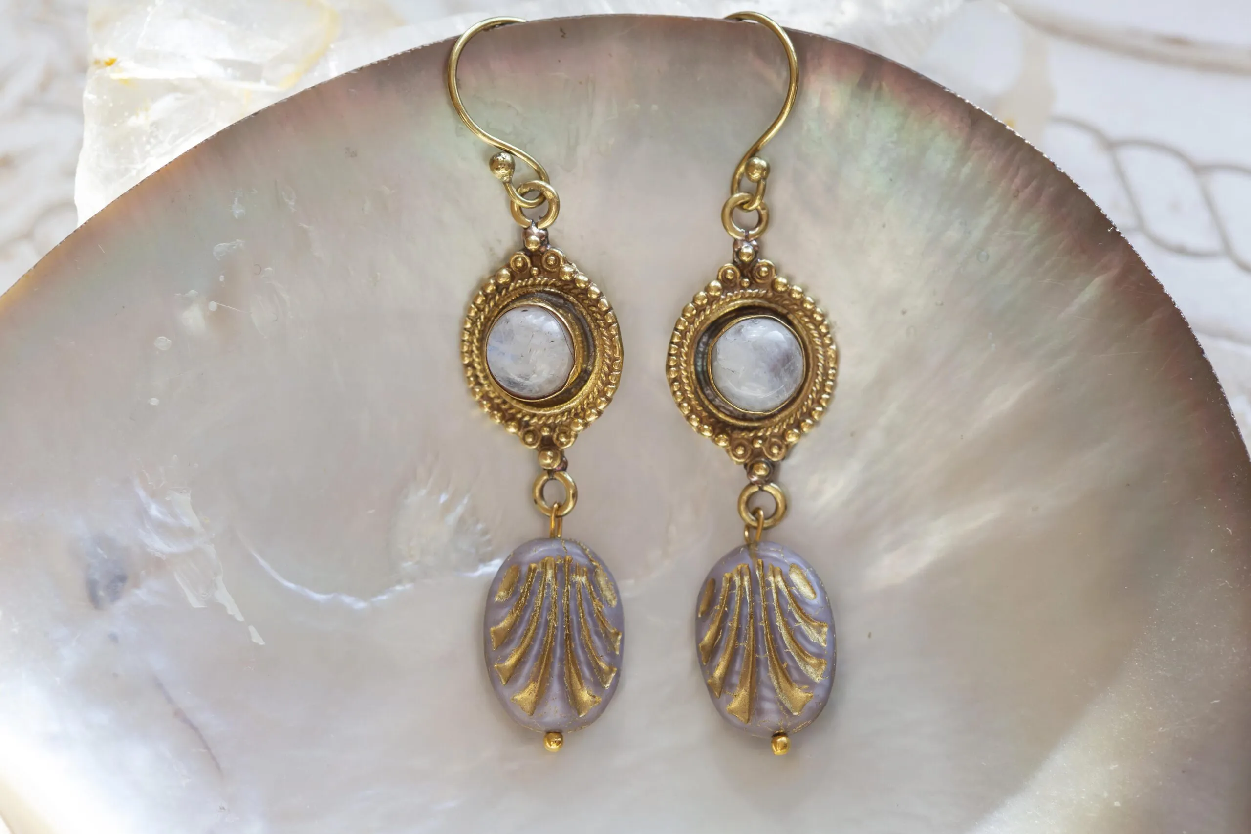 Náušnice s měsíčním kamenem