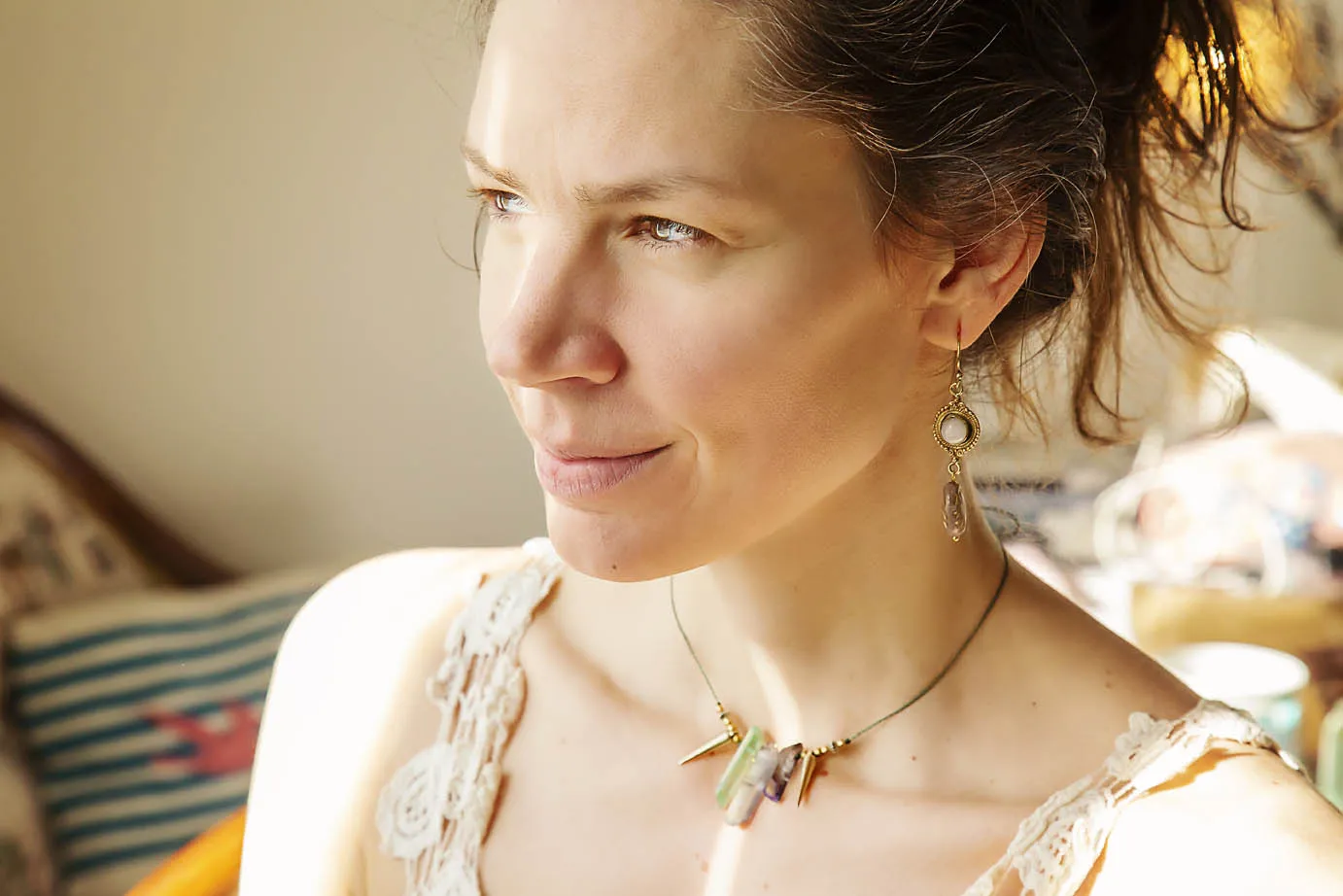 Náušnice s měsíčním kamenem