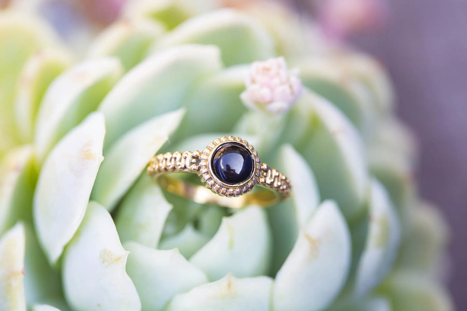 Prsten s drahokamem - Aventurin / 16mm