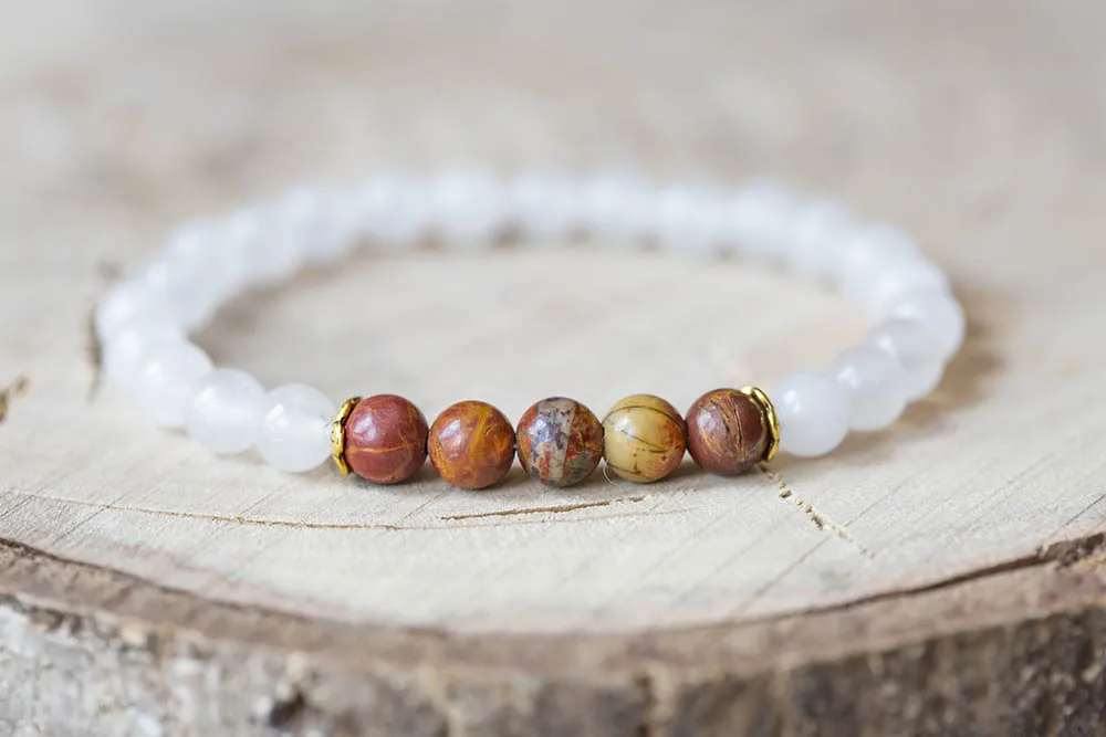 Náramek s jaspisem a jadeitem