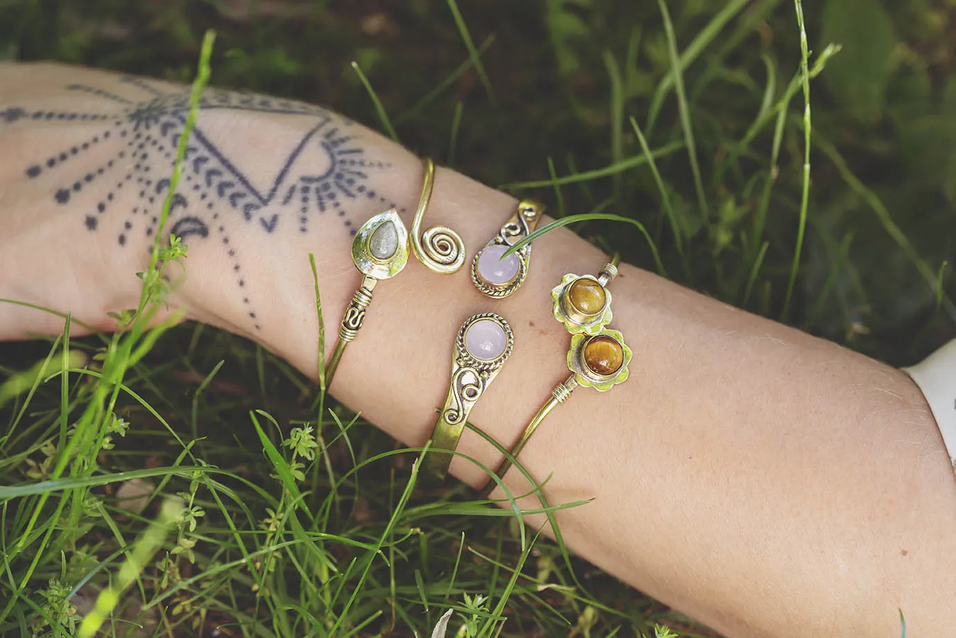 Náramek kapka a kámen - Ametyst