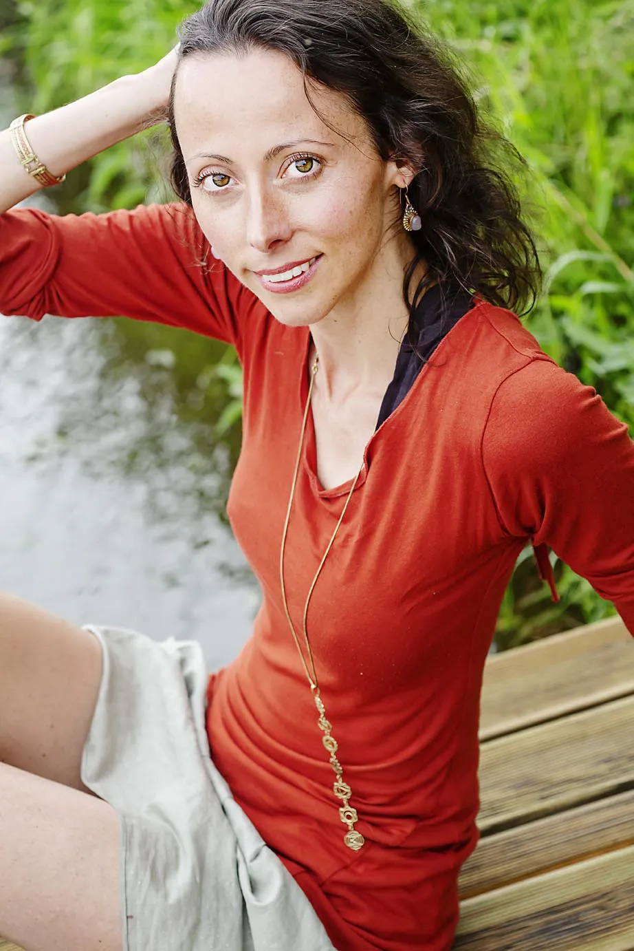 Náušnice s drahokamem - Ametyst