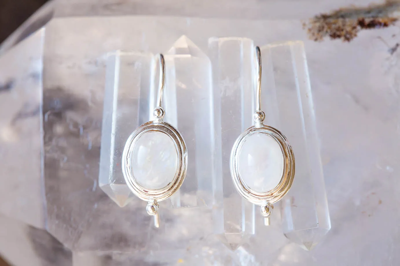 Náušnice měsíční kámen