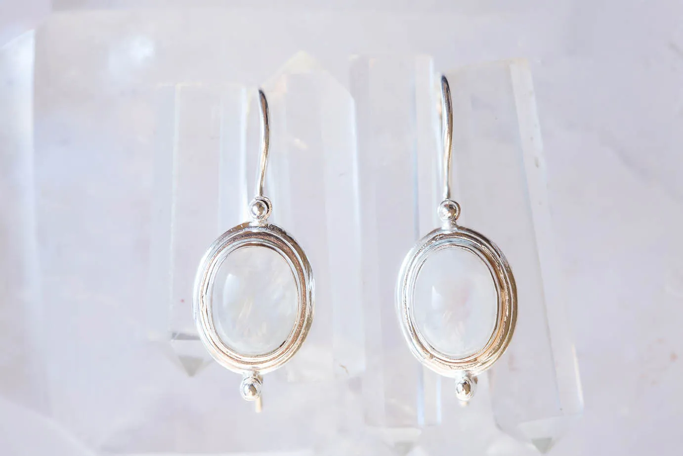 Náušnice měsíční kámen