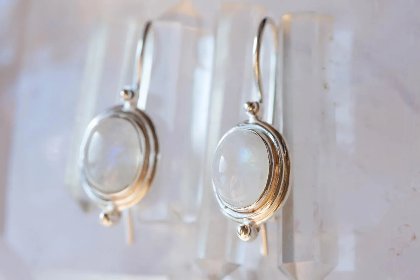 Náušnice měsíční kámen