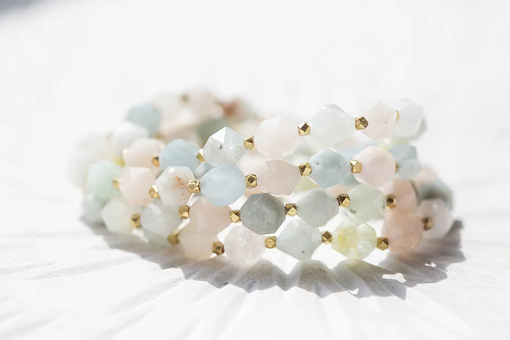 Náramek s morganitem - S