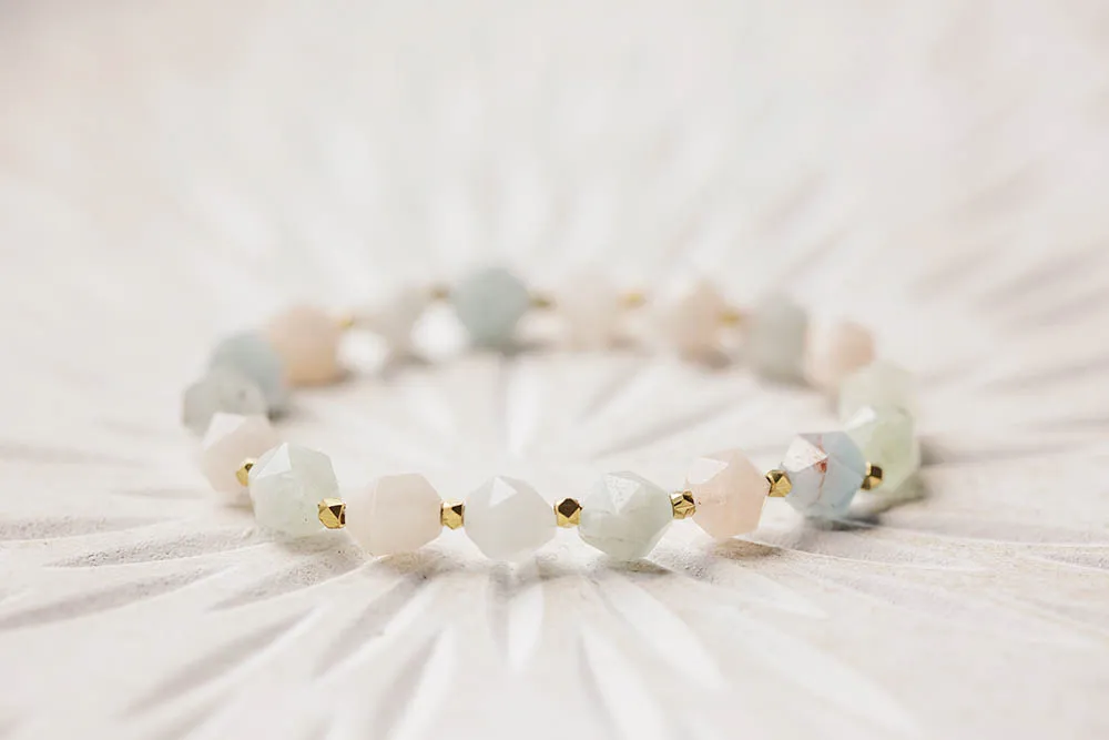 Náramek s morganitem - S