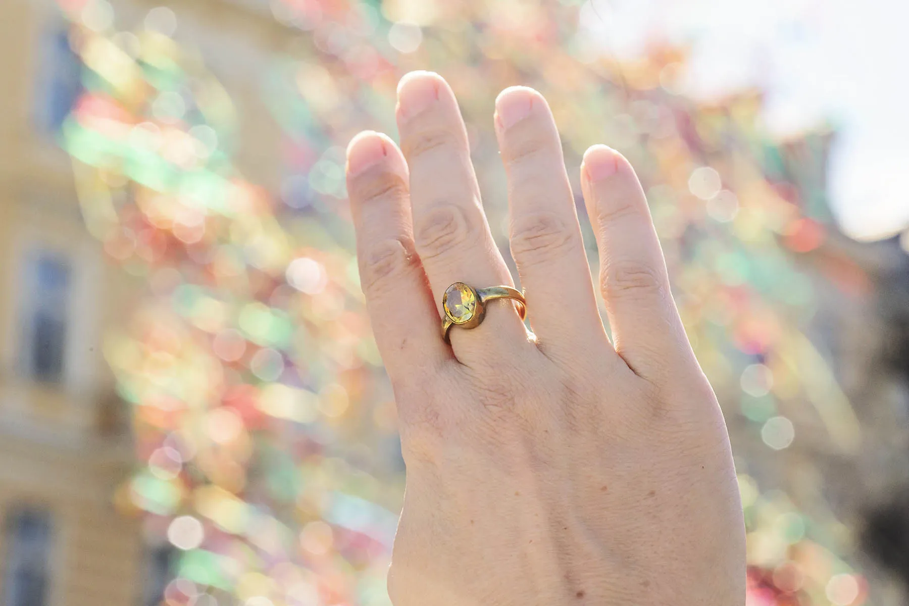 Prsten s topazem - 20mm