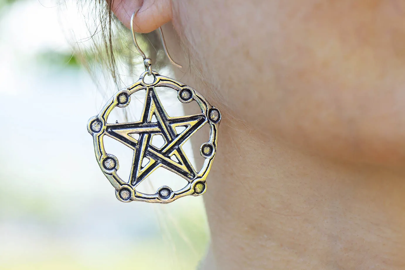 Náušnice pentagramy