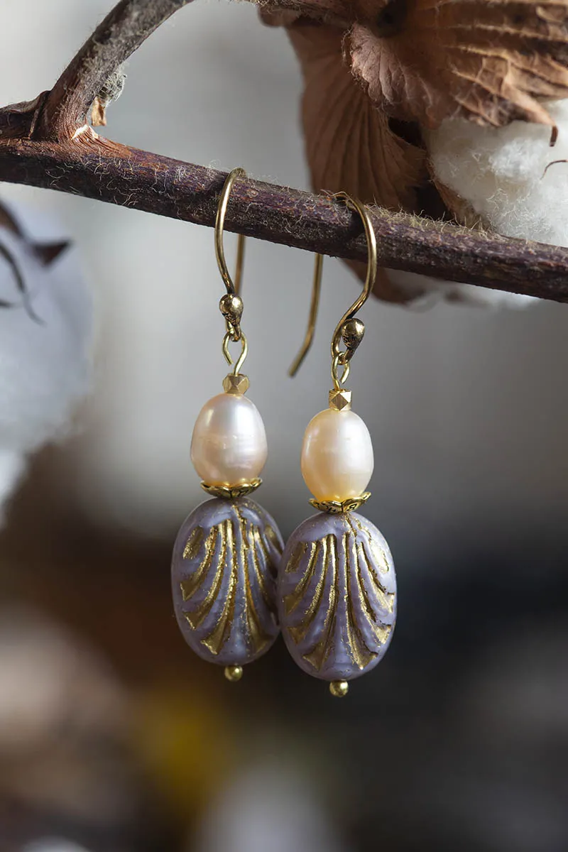 Náušnice říční perly