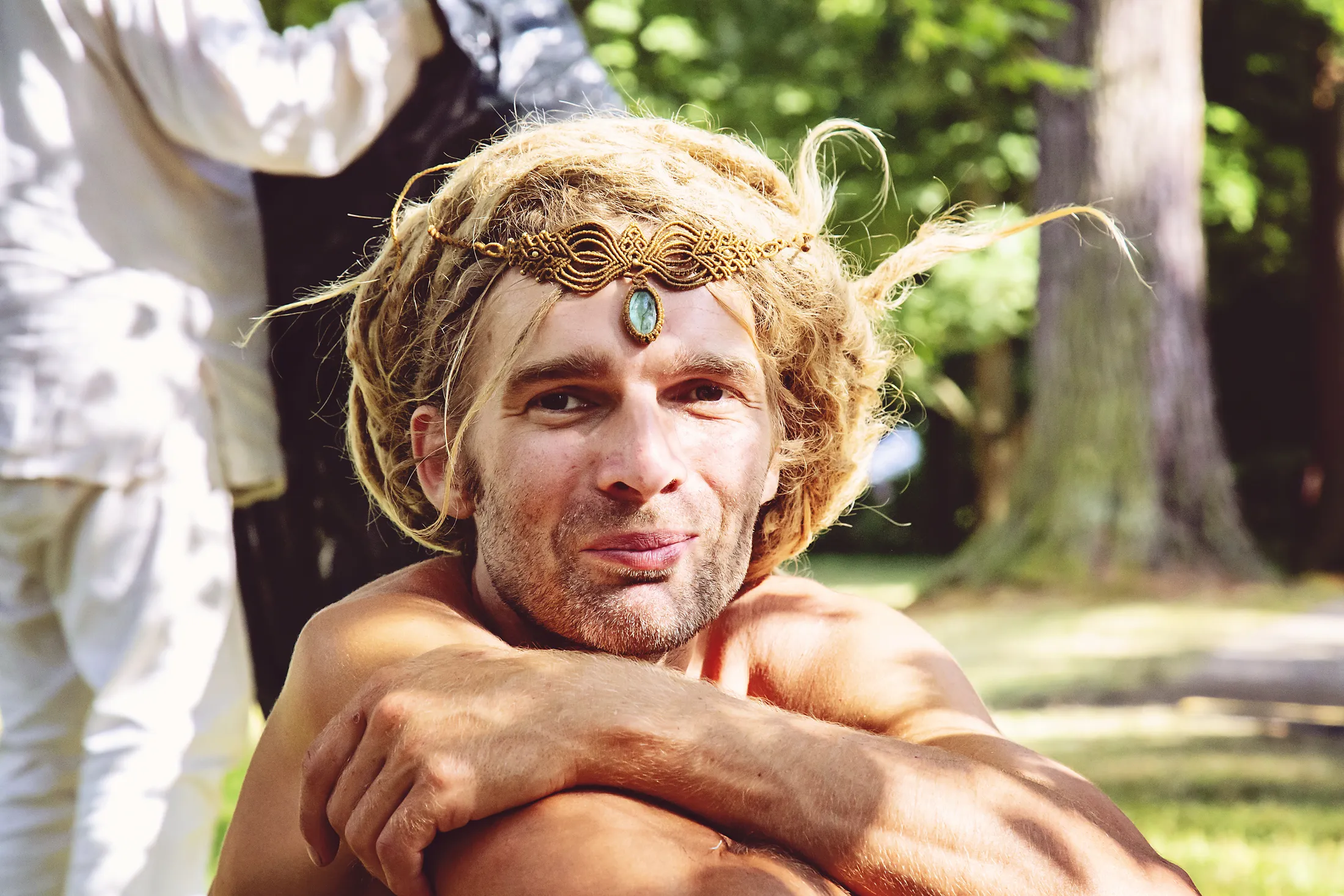 Náhrdelník nebo čelenka s labradoritem