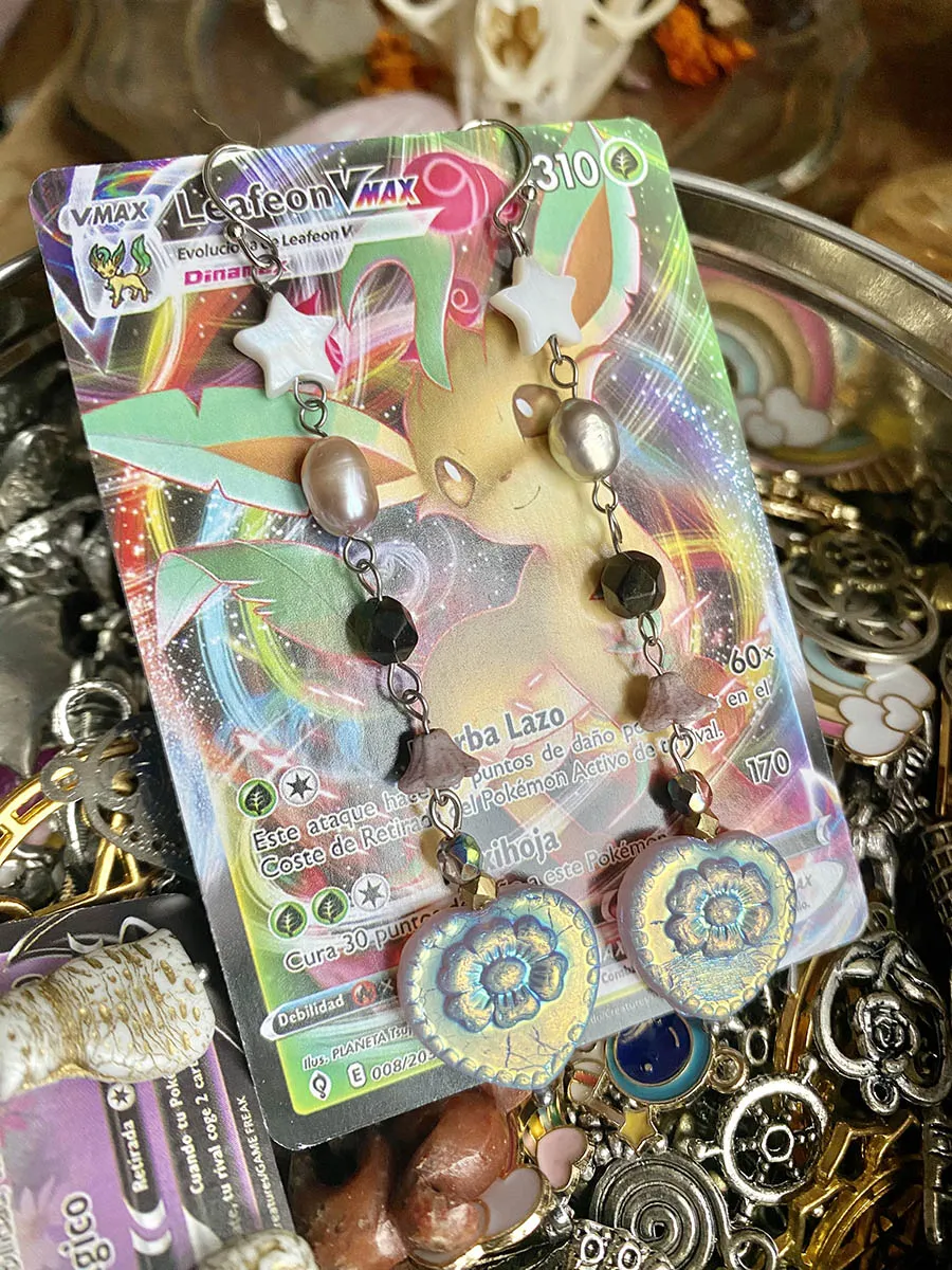 Náušnice srdce s obsidiánem