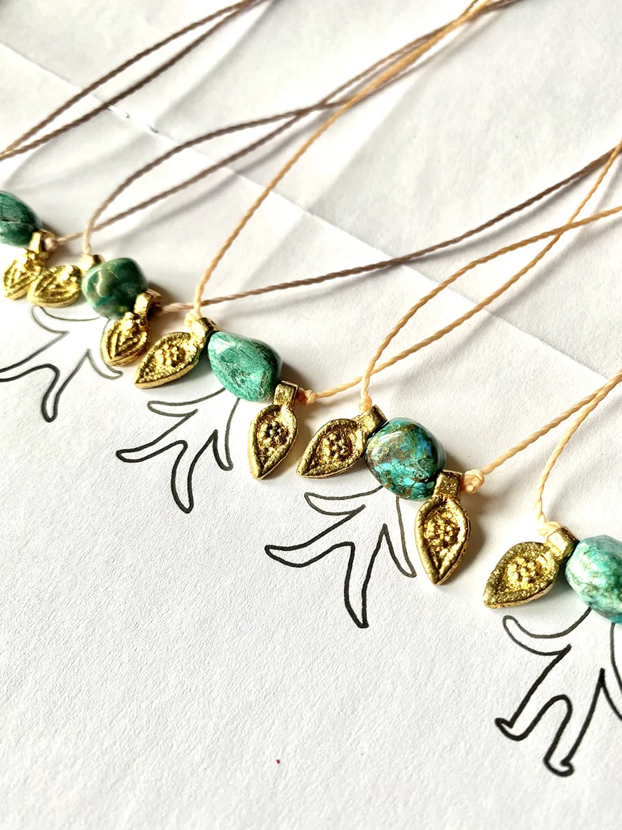 Náhrdelník chryzokolový ušáček