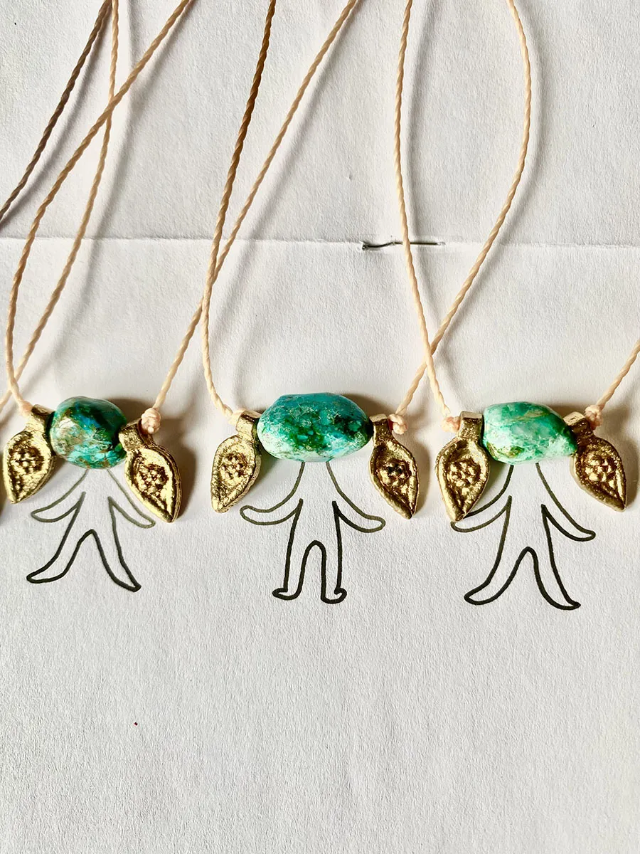 Náhrdelník chryzokolový ušáček