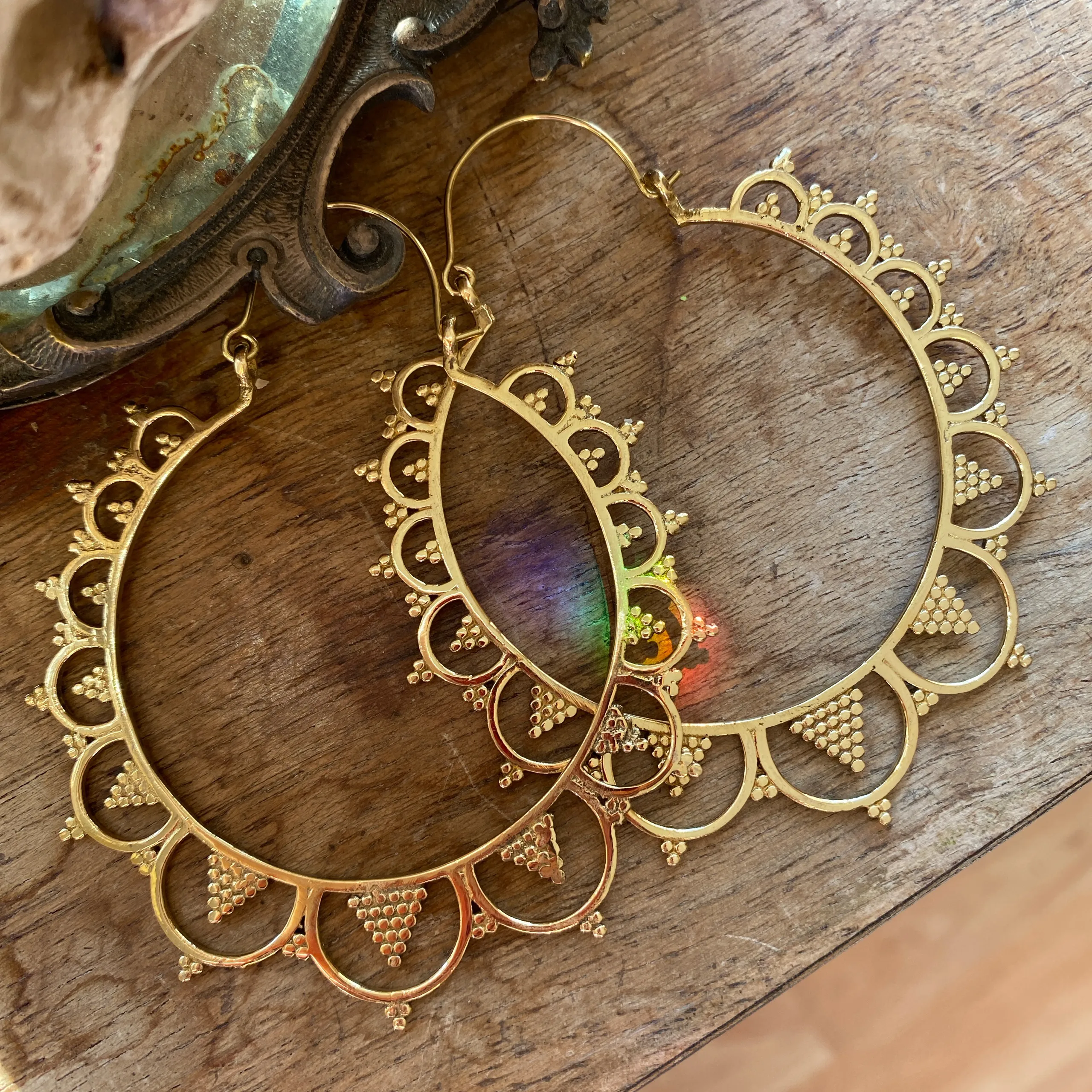 Náušnice orientální lotosy