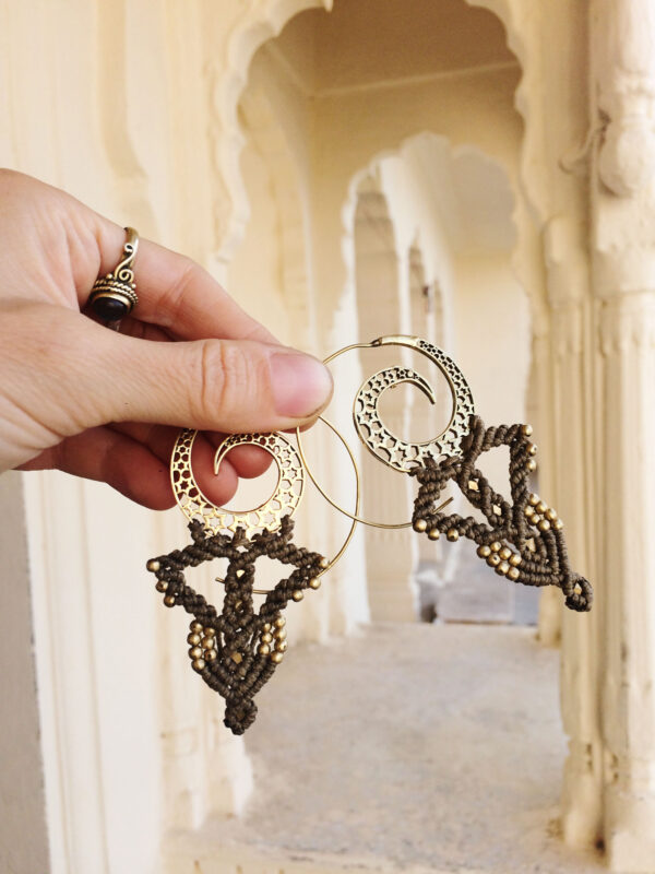 Náušnice macramé