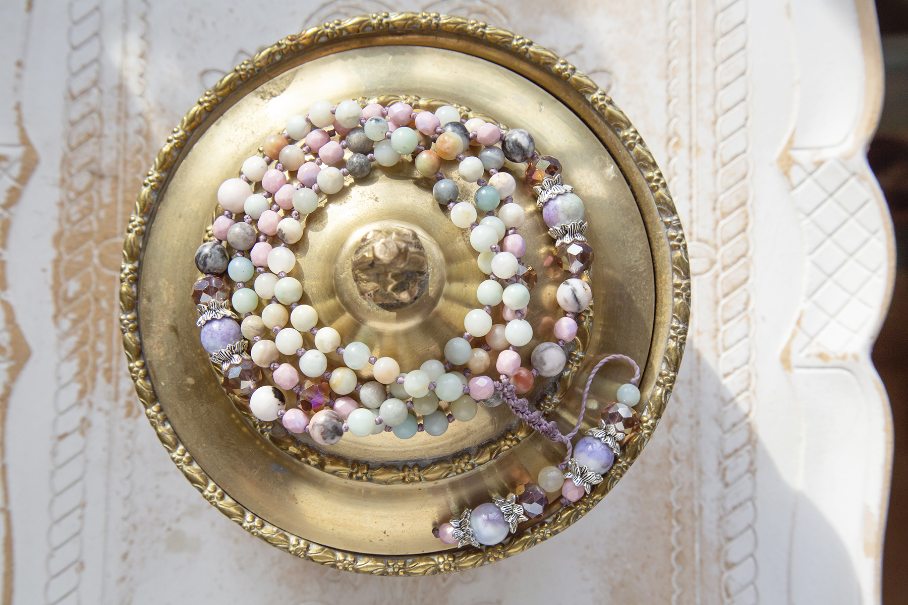 Náhrdelník Mála 108 s amazonity - Obrázek 3