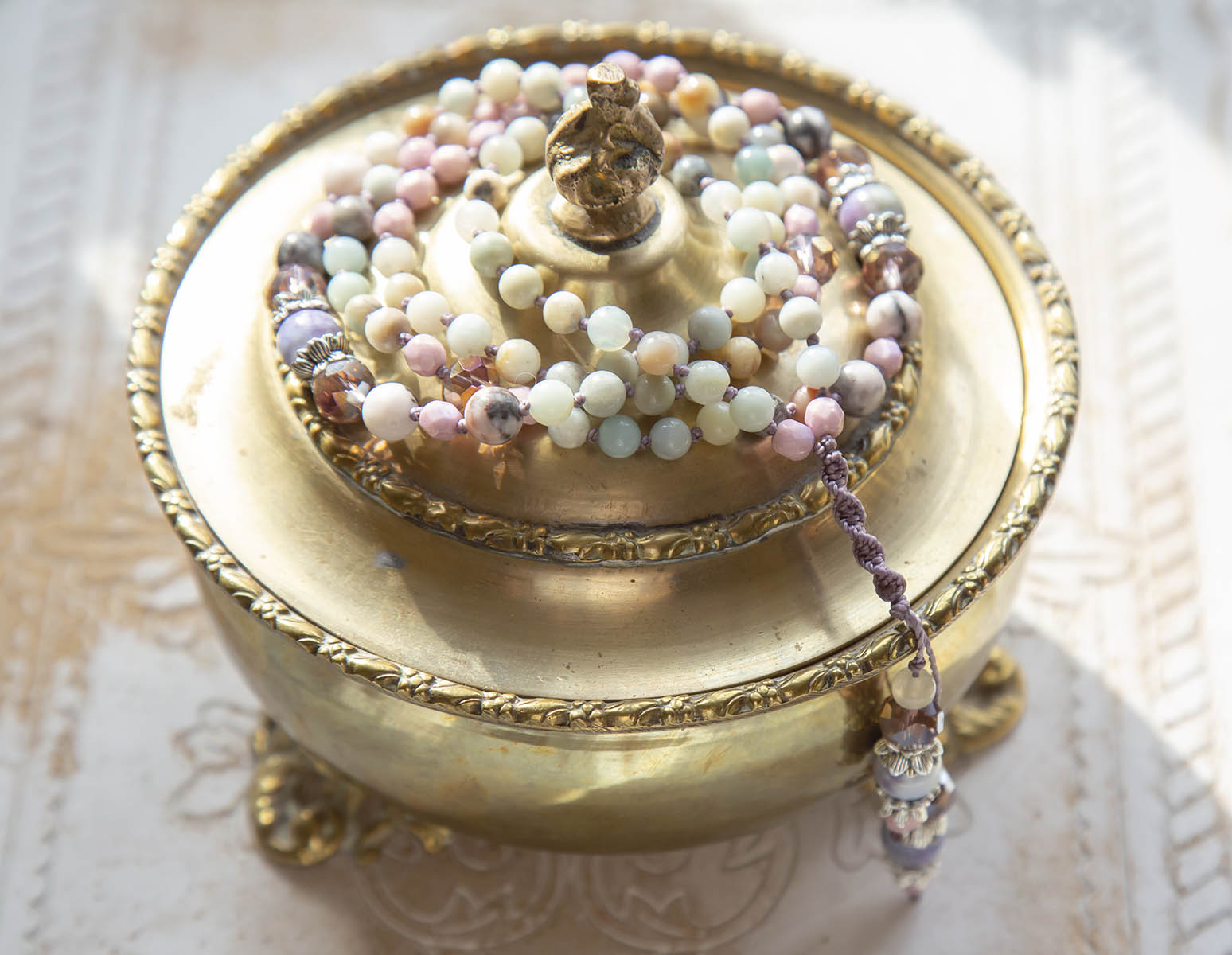 Náhrdelník Mála 108 s amazonity - Obrázek 5